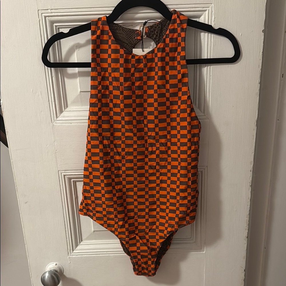 Vibrant Checkered Bodysuit